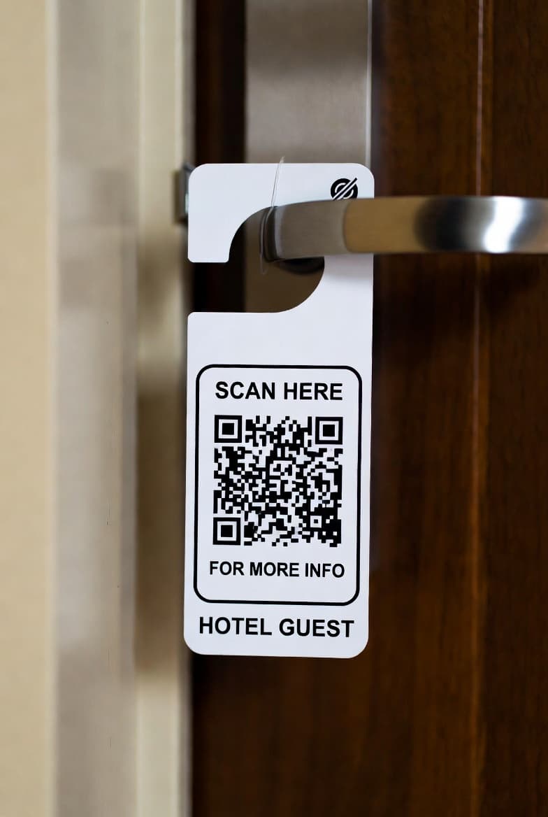 QR code on a door